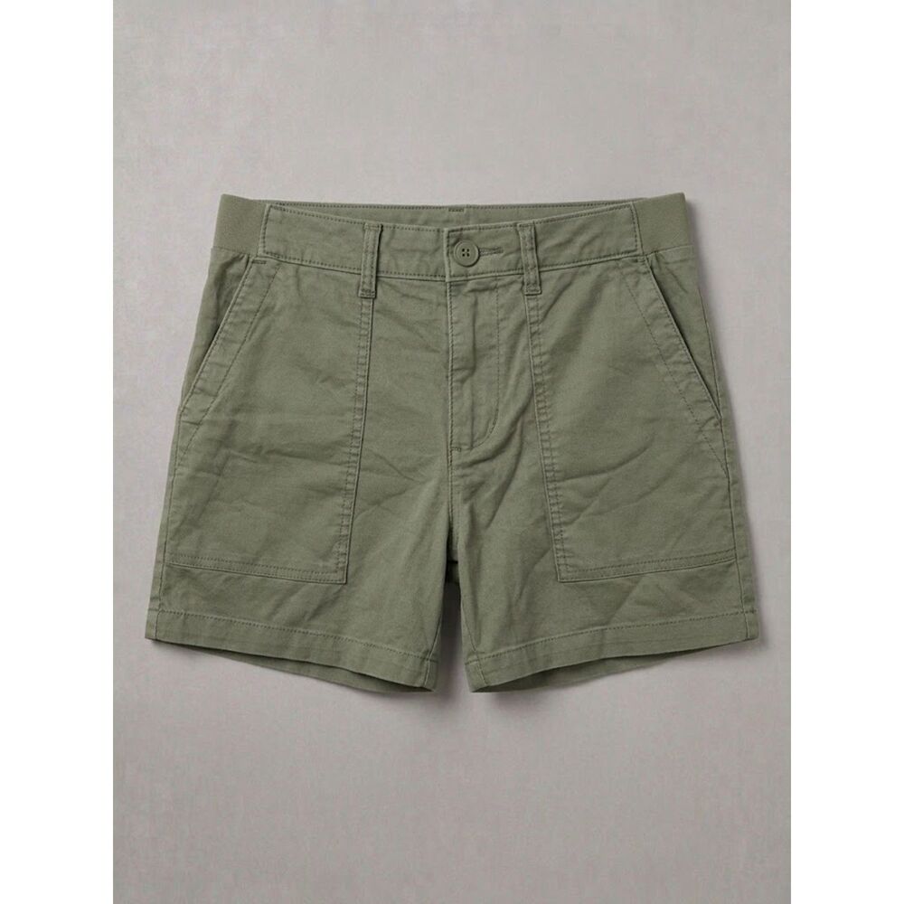 Lee Womens Comfort Waistband Utility Shorts Olive Green Size 6